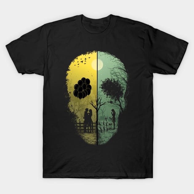 Skull Story T-Shirt by RonnCabardo